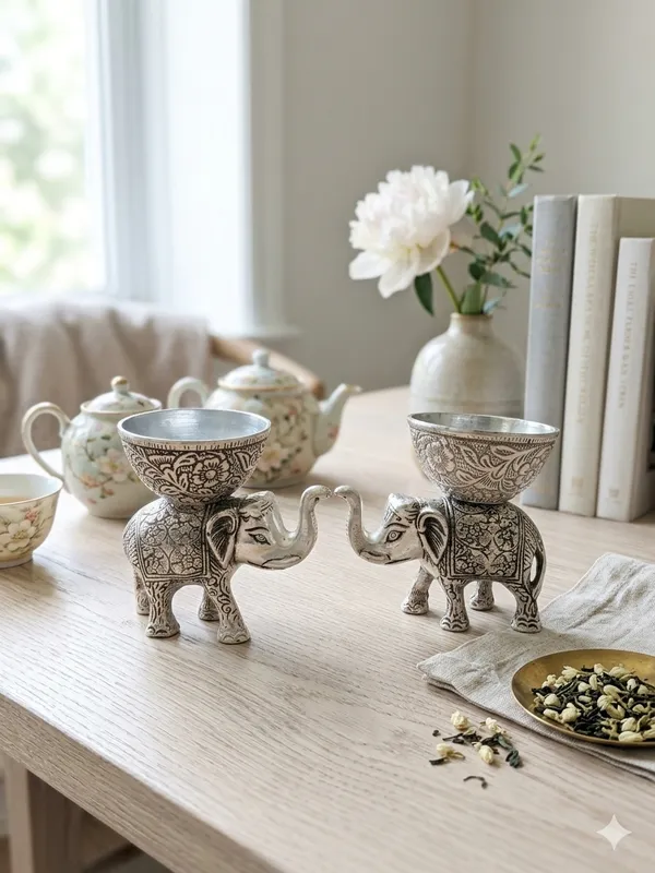 Silver-Toned_Floral_Elephant_Decorative_Bowl_Set