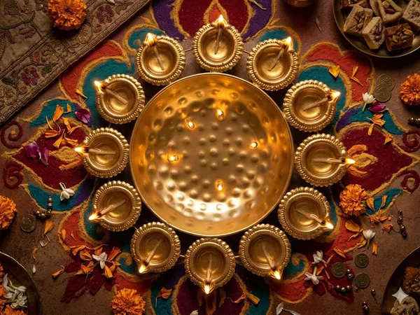 Metallic_Festive_Diya_Design_Pooja_Thali