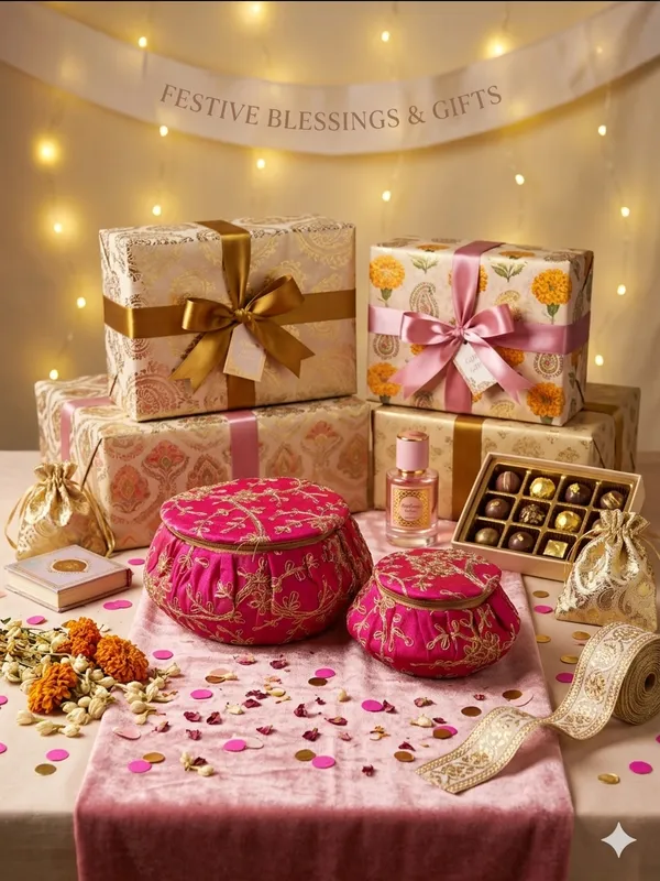 Pink_Fabric_Embroidered_Floral_Round_Storage_Box_Set