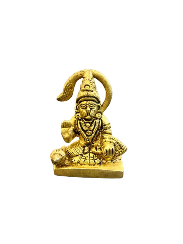 Gold_Tone_Hanuman_Idol_for_Home_Temple