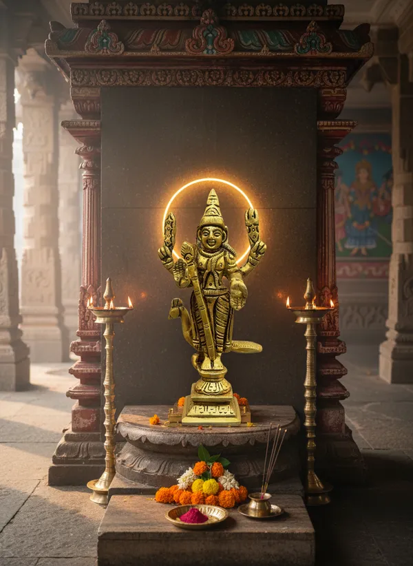 Gold_Tone_Lord_Murugan_Figurine