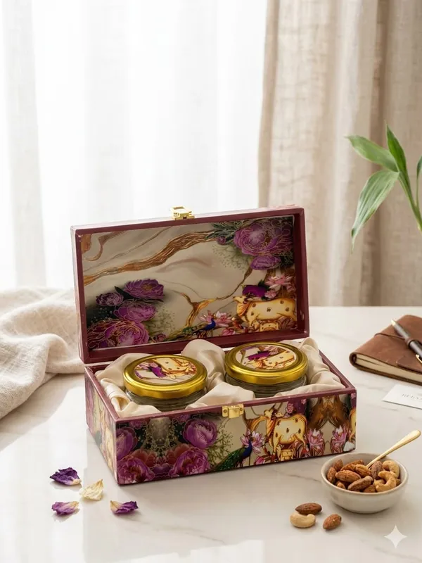 Glass_Floral_Printed_Two-Piece_Storage_Jar_Set