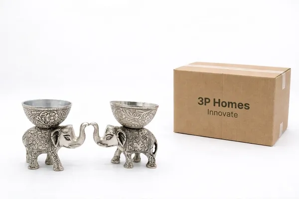 Silver-Toned_Floral_Elephant_Decorative_Bowl_Set