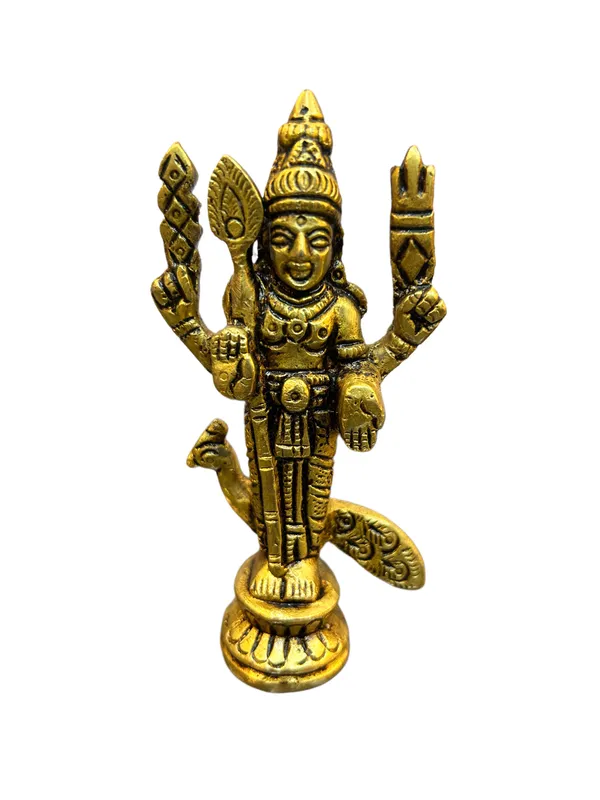 Gold_Finish_Hindu_Deity_Statue_with_Ornate_Pedestal