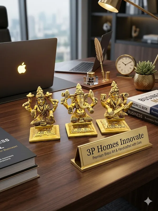 Gold_Tone_Hindu_Deity_Idol_Set