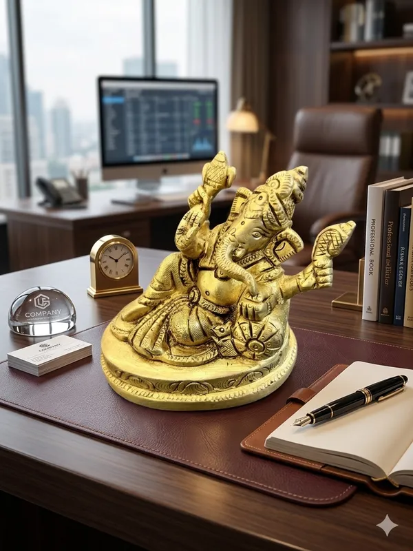Gold_Tone_Ganesha_Idol_With_Gift_Box