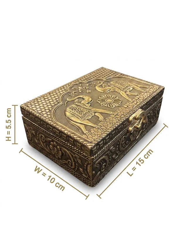 Antique_Finish_Elephant_Embossed_Decorative_Storage_Box