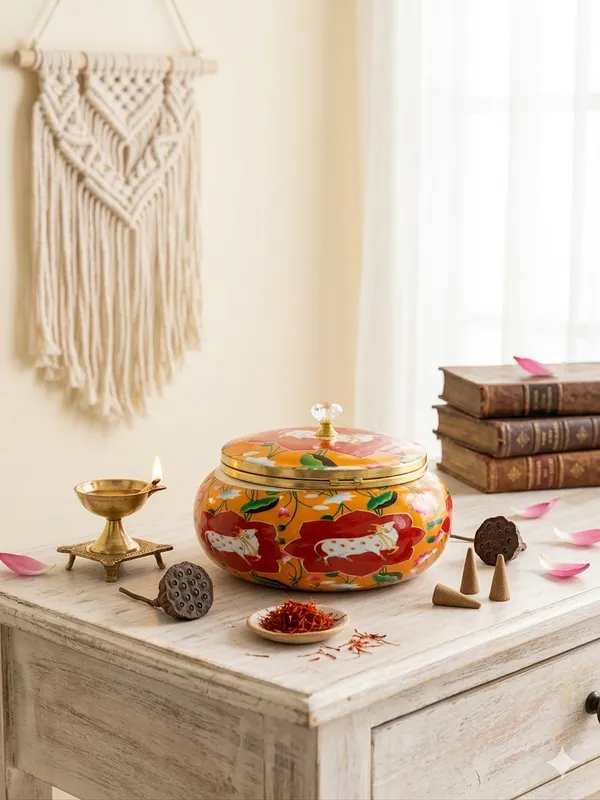 Floral_Pattern_Round_Lidded_Decorative_Storage_Box