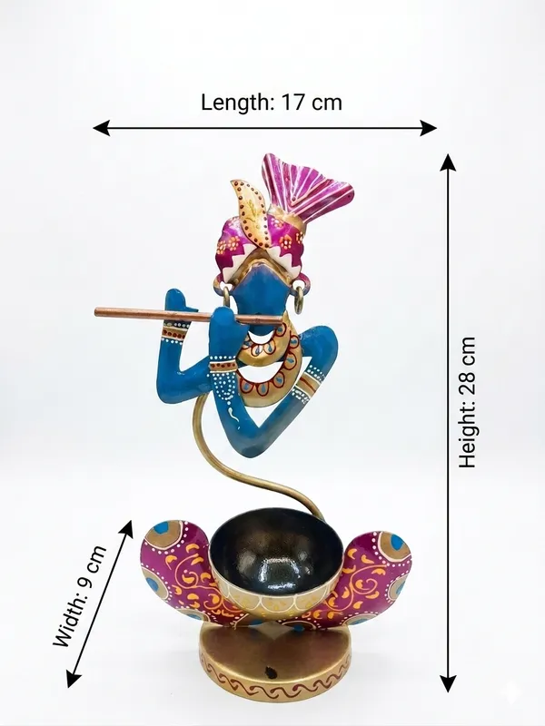 Metal_Krishna_Decorative_Tealight_Holder