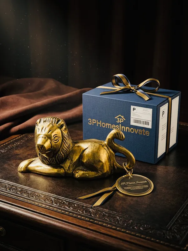 Gold_Finish_Resting_Lion_Decorative_Showpiece