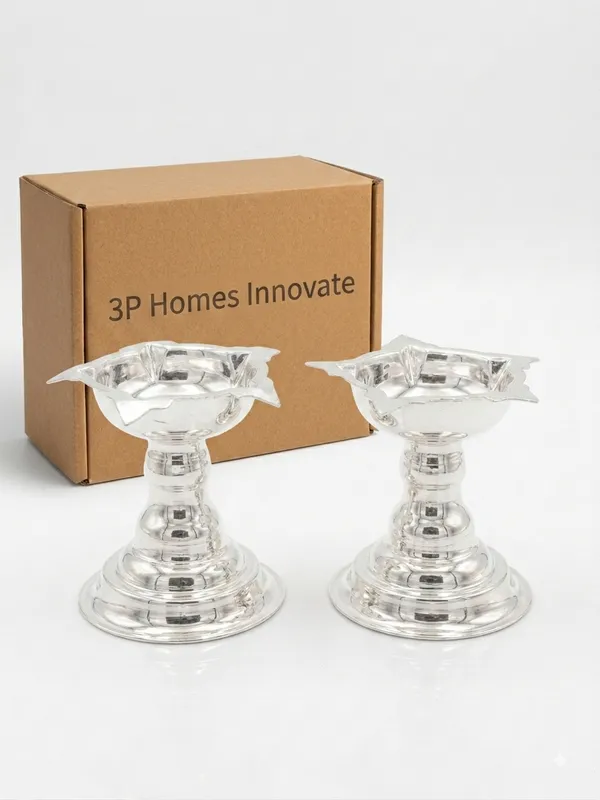 Deepam_Stand_2pc_Set_(Pack_of_1)_-_Pure_German_Silver