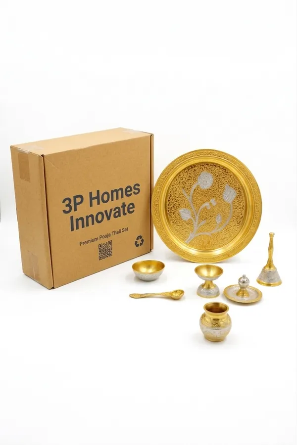 Gold_Tone_Traditional_Floral_Pooja_Thali_Set