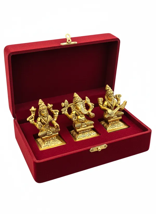 Gold_Tone_Hindu_Deity_Idol_Set