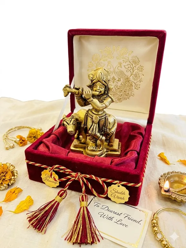 Gold_Tone_Krishna_With_Cow_Decorative_Figurine