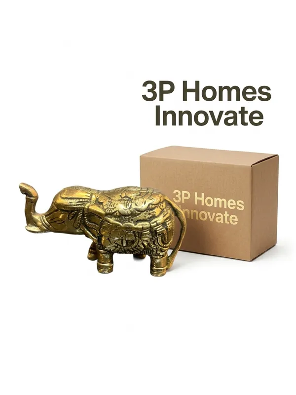 Gold_Tone_Ornate_Elephant_Decorative_Showpiece