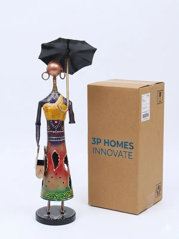 Metal_Lady_With_Umbrella_Decorative_Showpiece