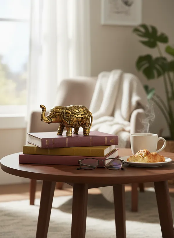 Gold_Tone_Ornate_Elephant_Decorative_Showpiece