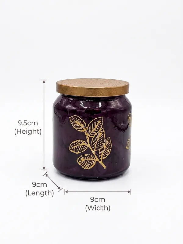 Glass_Decorative_Leaf_Print_Storage_Jar_Set_Of_4