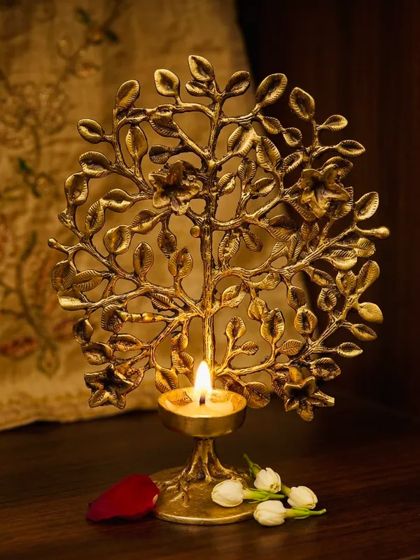 Golden_Tree_Design_Decorative_Diya_Holder