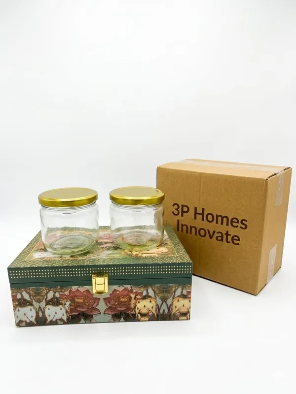 Glass_Decorative_Floral_Print_Storage_Jar_Set