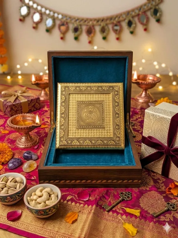 Gold_Tone_Traditional_Embossed_Pooja_Chowki