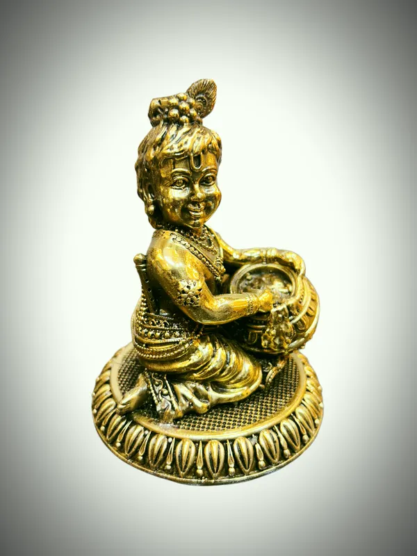 Gold-Tone_Krishna_Idol_With_Drum