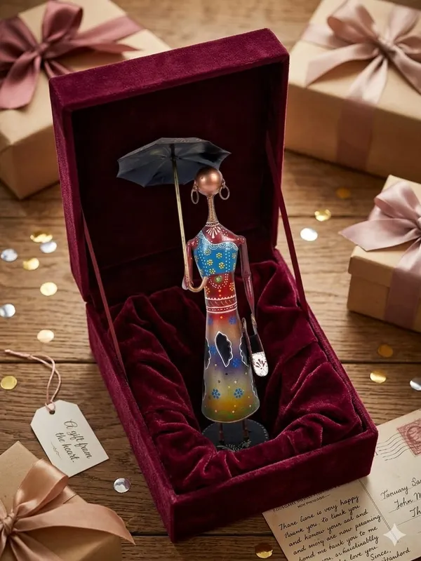 Multicolour_Metal_Lady_Figurine_With_Umbrella