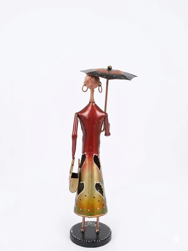 Multicolour_Metal_Lady_Figurine_With_Umbrella