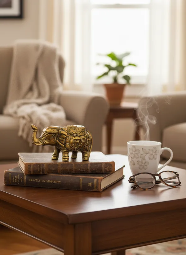 Gold_Tone_Ornate_Elephant_Decorative_Showpiece