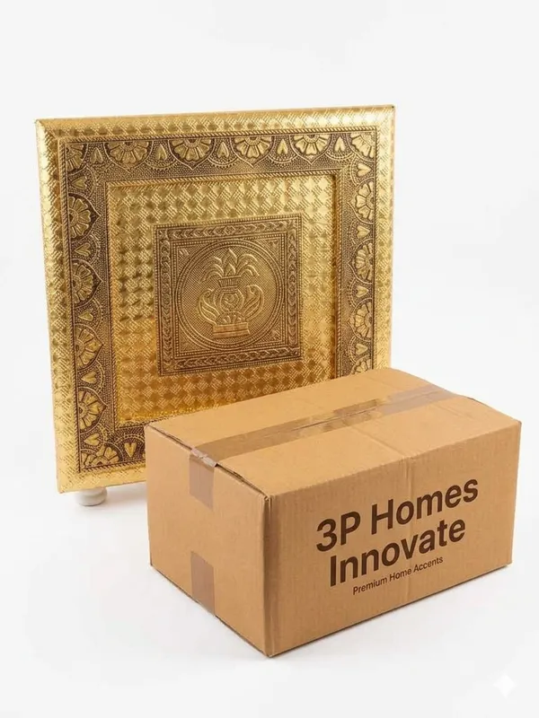Gold_Tone_Traditional_Embossed_Pooja_Chowki