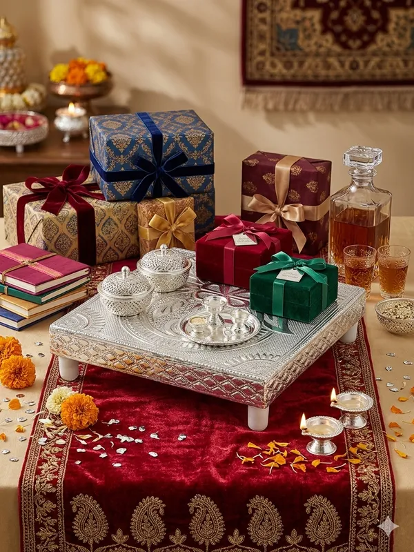 Silver_Traditional_Floral_Embossed_Decorative_Chowki