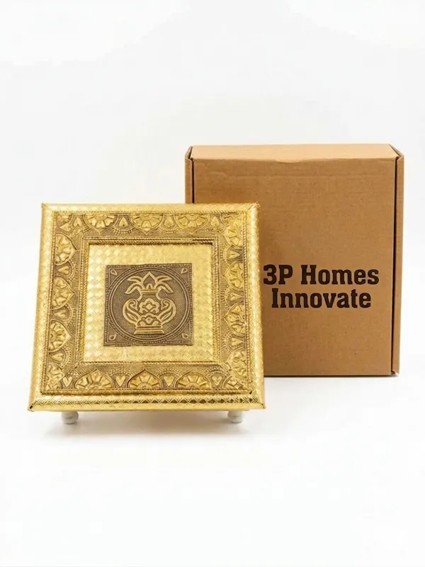 Gold_Tone_Ornate_Decorative_Pooja_Chowki
