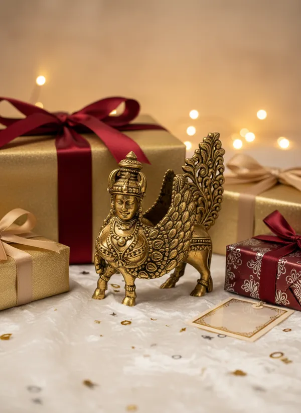 Gold_Tone_Ornate_Peacock_Decorative_Figurine