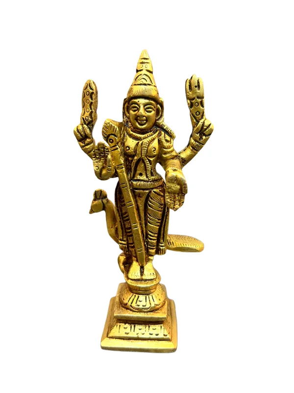 Gold_Tone_Lord_Murugan_Figurine