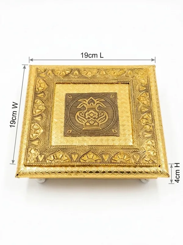 Gold_Tone_Ornate_Decorative_Pooja_Chowki