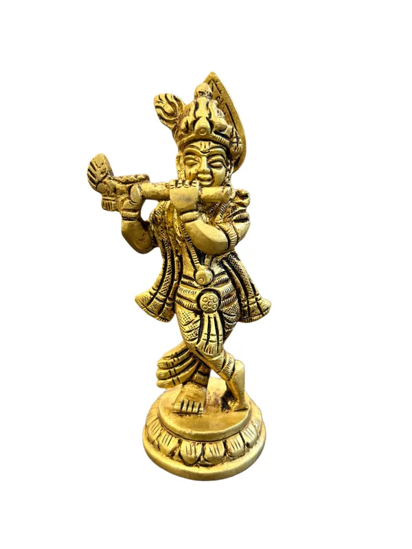 Gold_Tone_Traditional_Krishna_Decorative_Figurine