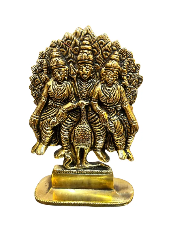 Gold_Tone_Religious_Peacock_Motif_Idol