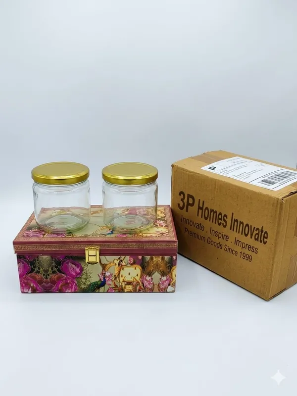 Glass_Floral_Printed_Two-Piece_Storage_Jar_Set