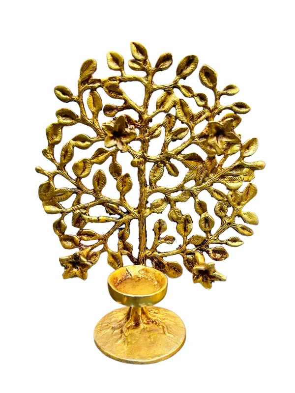 Golden_Tree_Design_Decorative_Diya_Holder