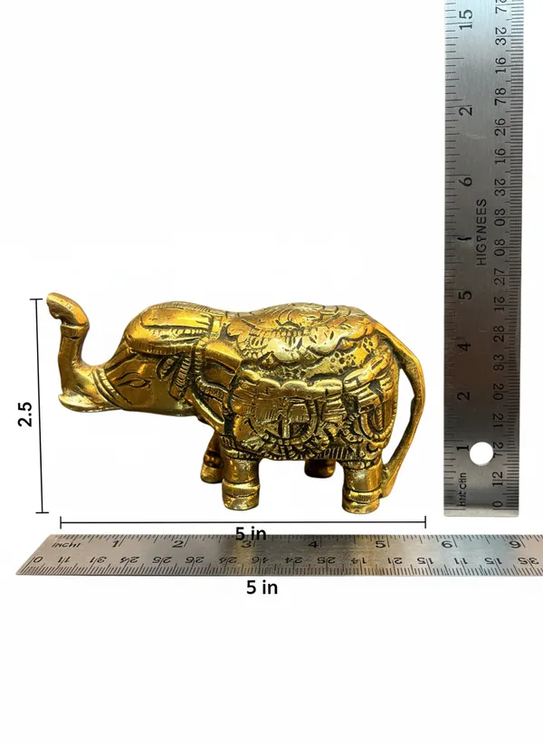 Gold_Tone_Ornate_Elephant_Decorative_Showpiece