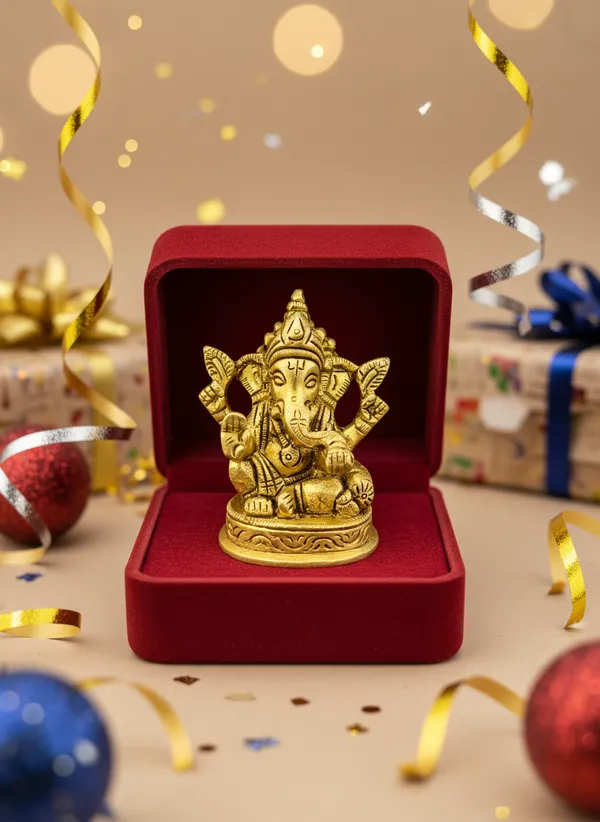 Gold_Finish_Traditional_Ganesha_Idol