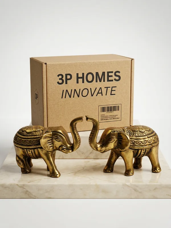 Gold_Finish_Elephant_Figurine_Pair
