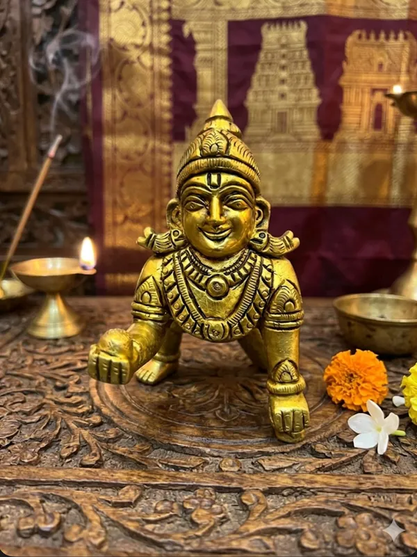Golden_Finish_Bal_Krishna_Crawling_Idol