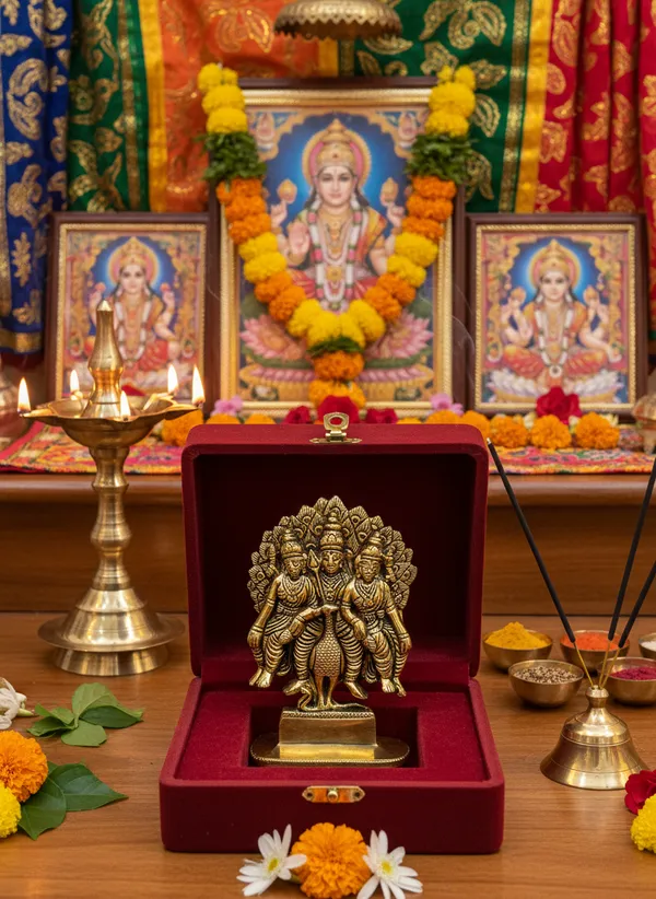 Gold_Tone_Religious_Peacock_Motif_Idol