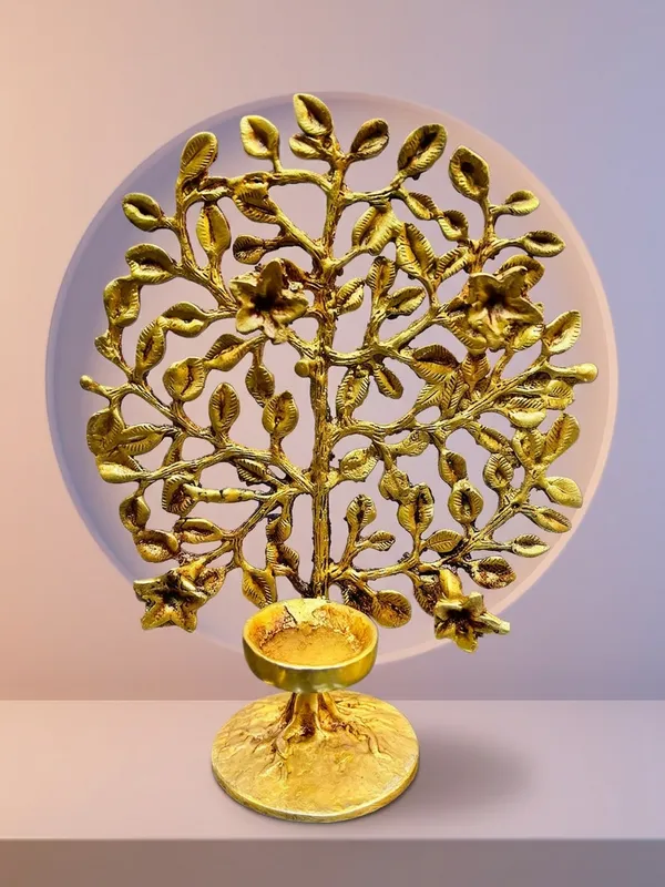 Golden_Tree_Design_Decorative_Diya_Holder