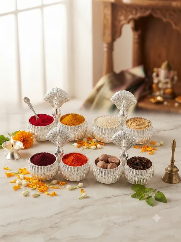Peacock_Kumkum_Holder_(Pack_of_4)_-_Pure_German_Silver