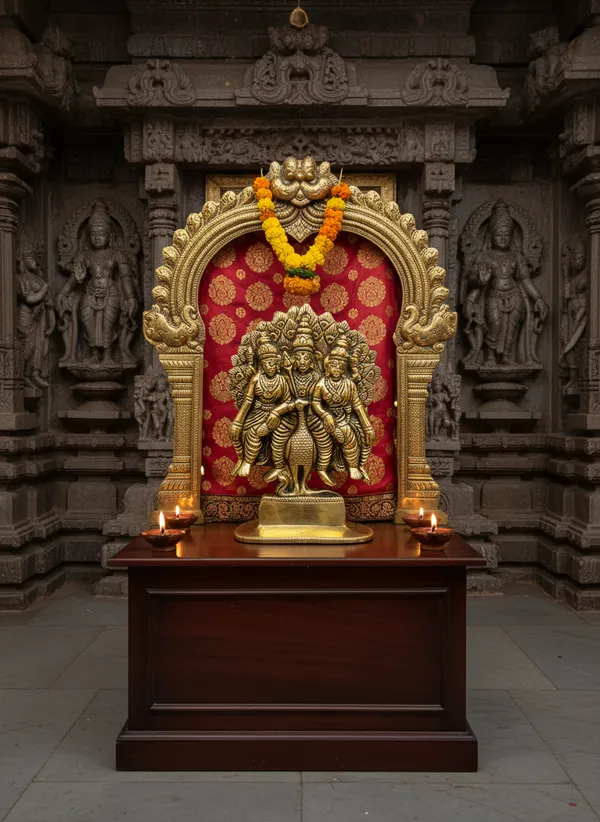Gold_Tone_Religious_Peacock_Motif_Idol