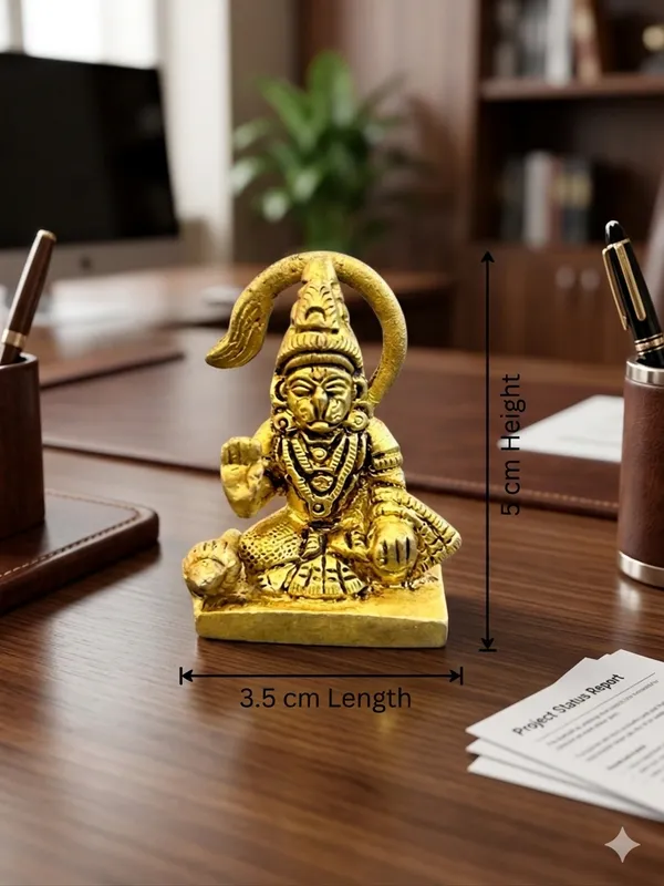 Gold_Tone_Hanuman_Idol_for_Home_Temple