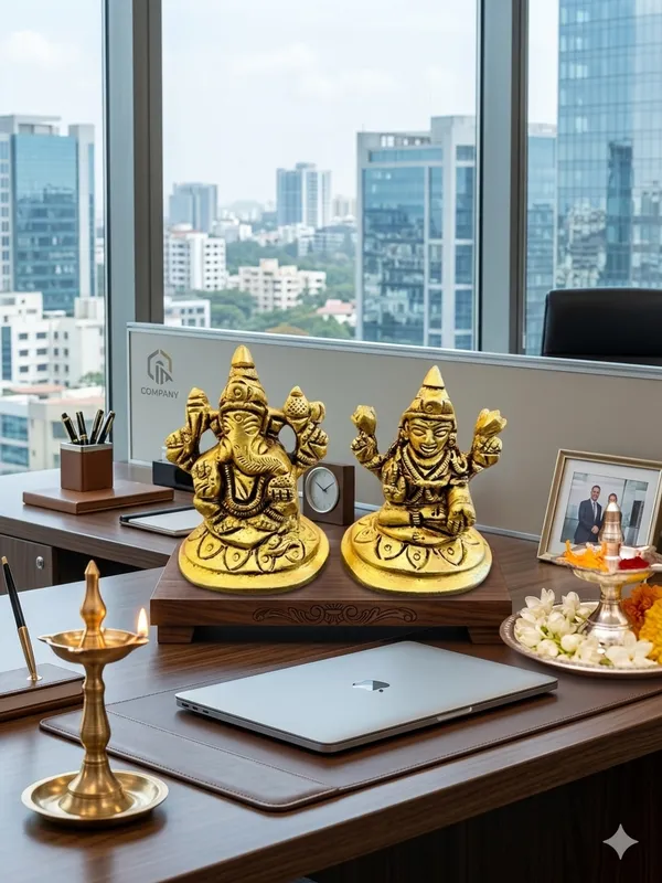 Gold-Tone_Lakshmi_Ganesh_Decorative_Idol_Set