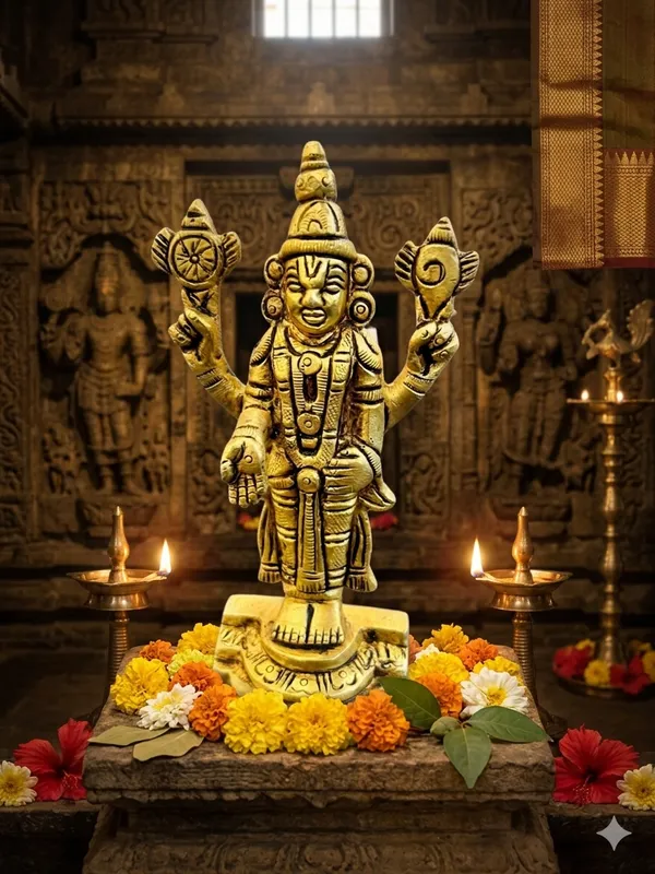 Gold_Tone_Four_Armed_Deity_Idol